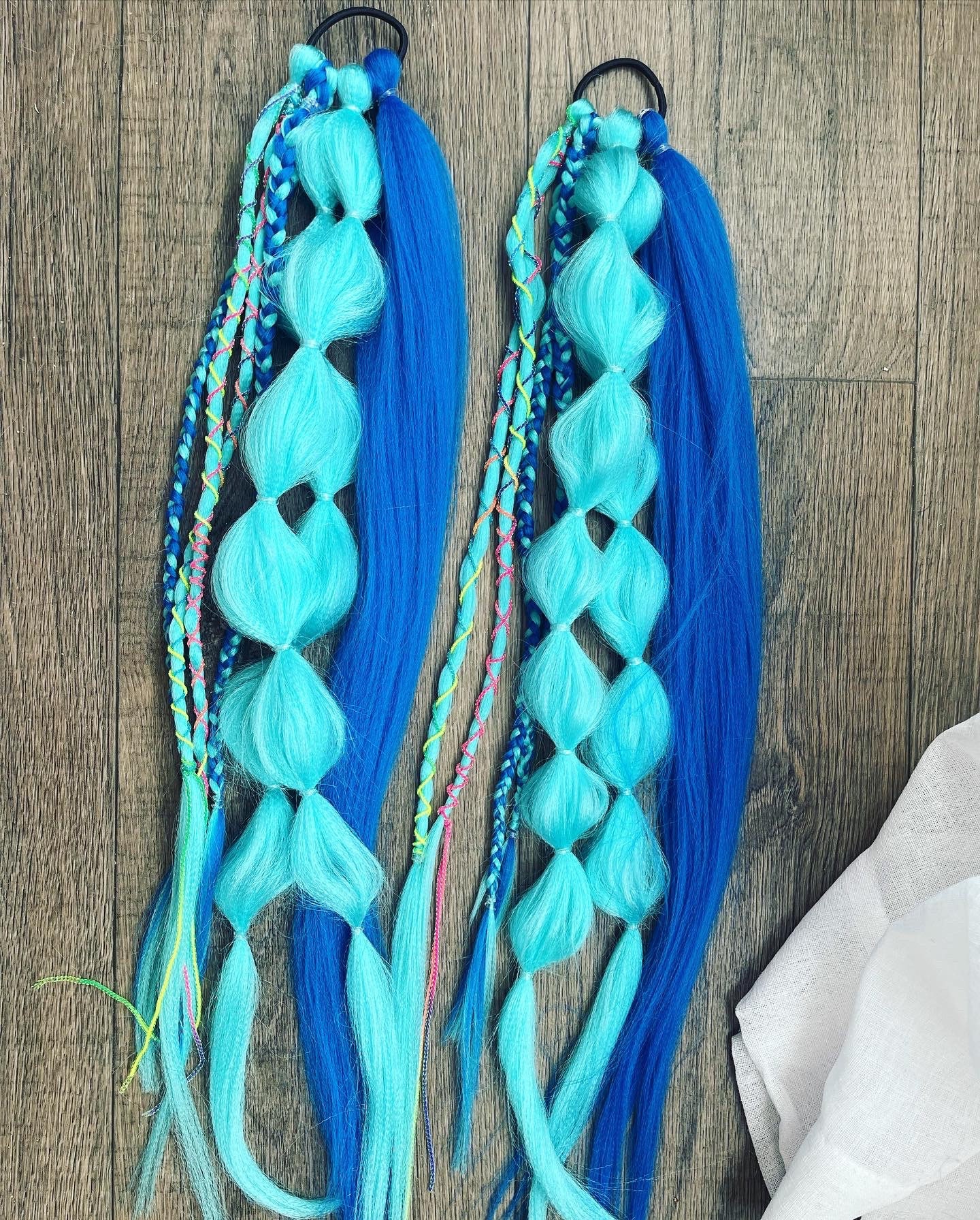 Custom made festival braids Made my first rave/festival braids. I couldn main image 3