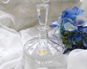 Heavy Bleikristall Perfume Bottle, KH Decorator Crystal Perfume Bottle with Stopper, Vanity Decor