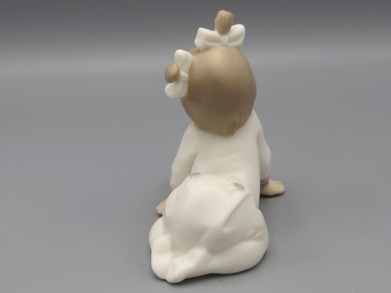 Golden Memories by Lladro All Done Little Girl Not Hungry Figurine Lladro Toddler Porcelain Figurine