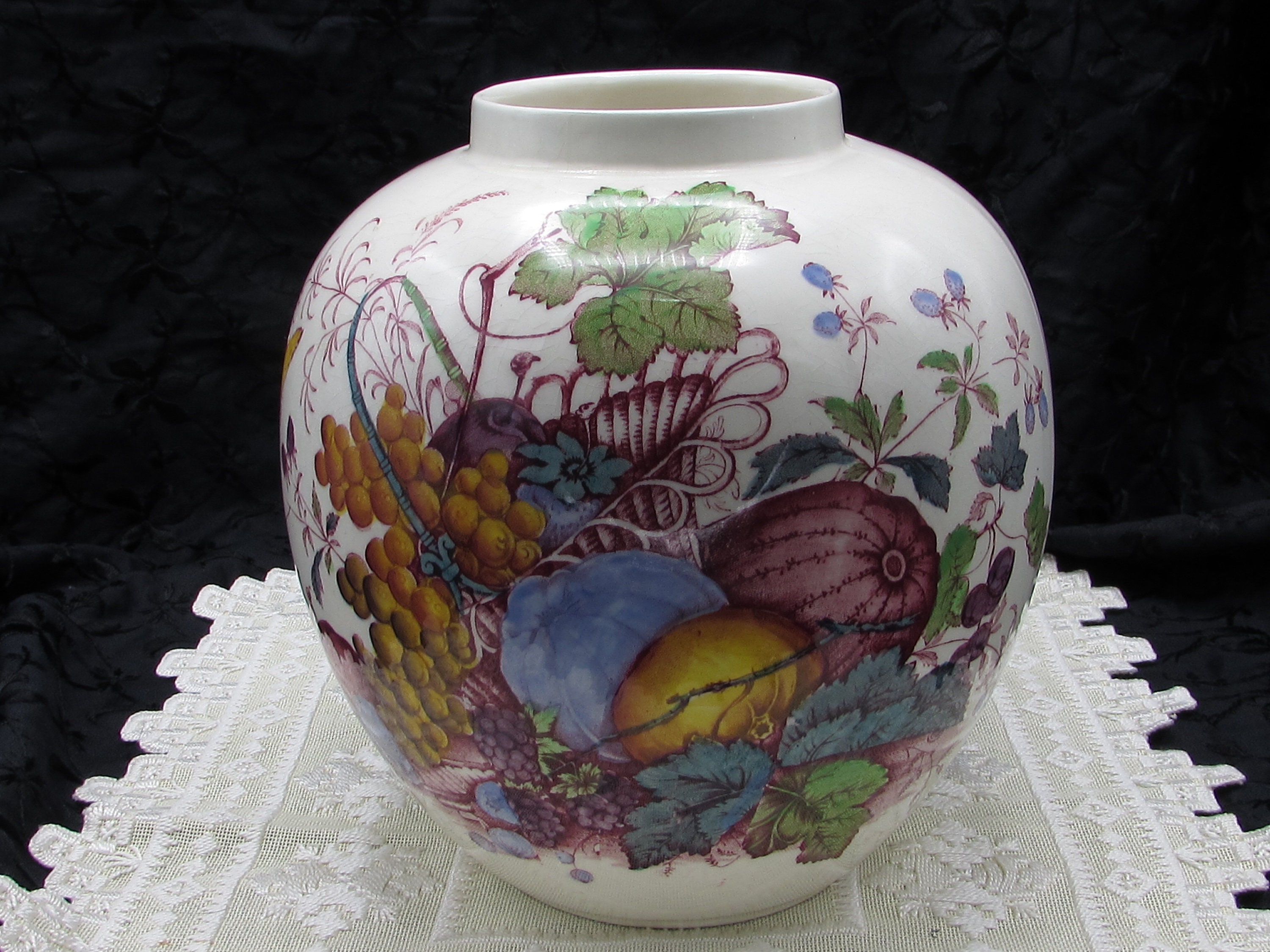 Fruit Basket Mason's Urn Shaped Vase Old Crazed Pottery | Etsy
