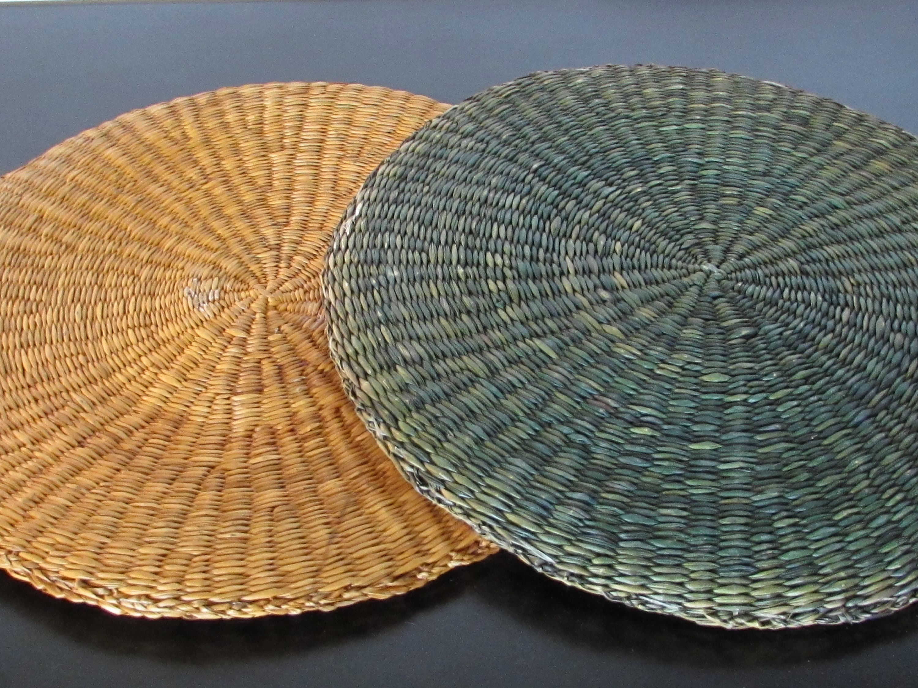 Thick Woven Rattan Place Mats Set of 2 Handcrafted Wicker Etsy