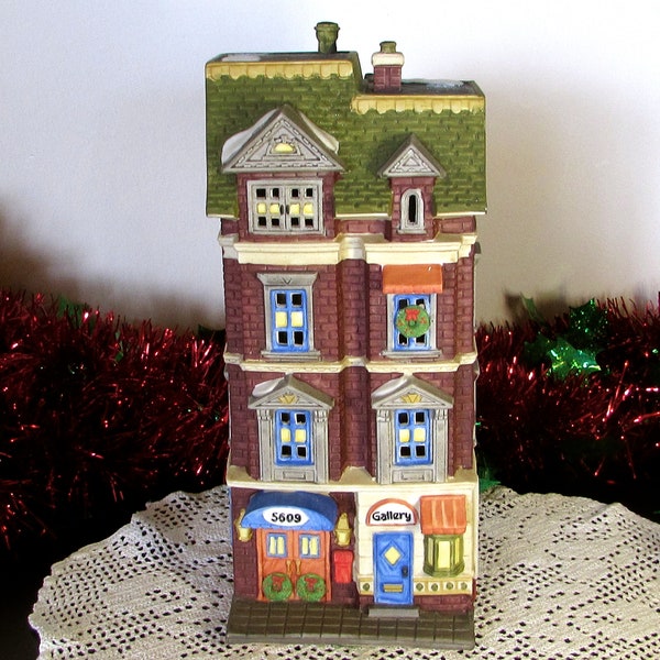 Dept 56 5609 Park Avenue Townhouse, Christmas in the City Collection, Lighted Ceramic Townhouse, Decorator Light, Holiday Decor