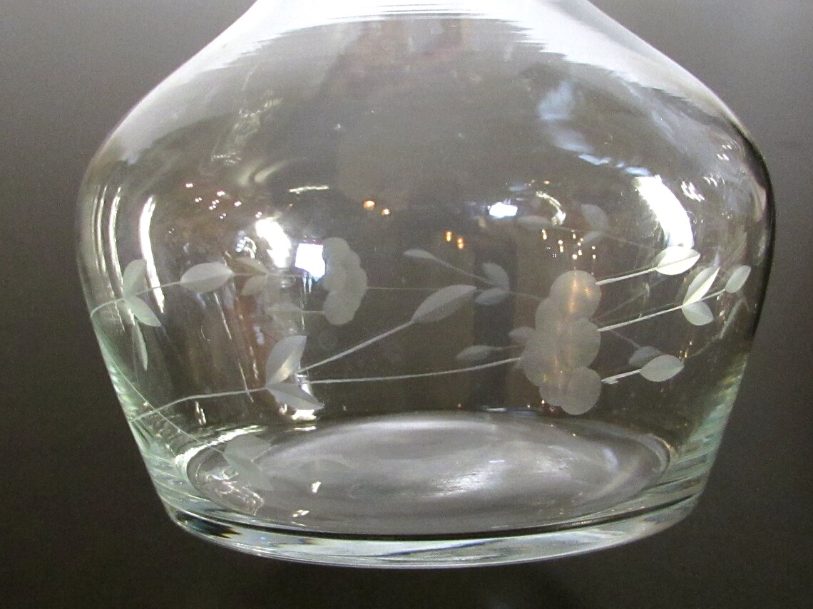 Hand Crafted Crystal Wine Carafe 31 ounce Princess House Etsy