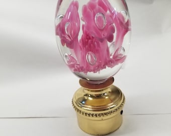 Remate para cortina con flores rosas