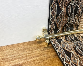 Barra de escalera con remate de bola, fabricada en EE. UU., con tubo de latón liso