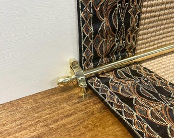 Barra de escalera con remate de bellota, fabricada en EE. UU., con tubo de latón liso