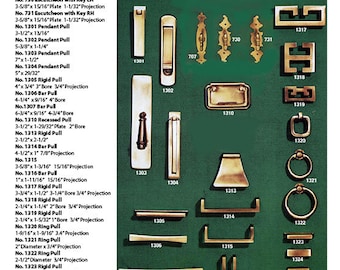 Furniture Hardware - Asia Style - Solid Brass