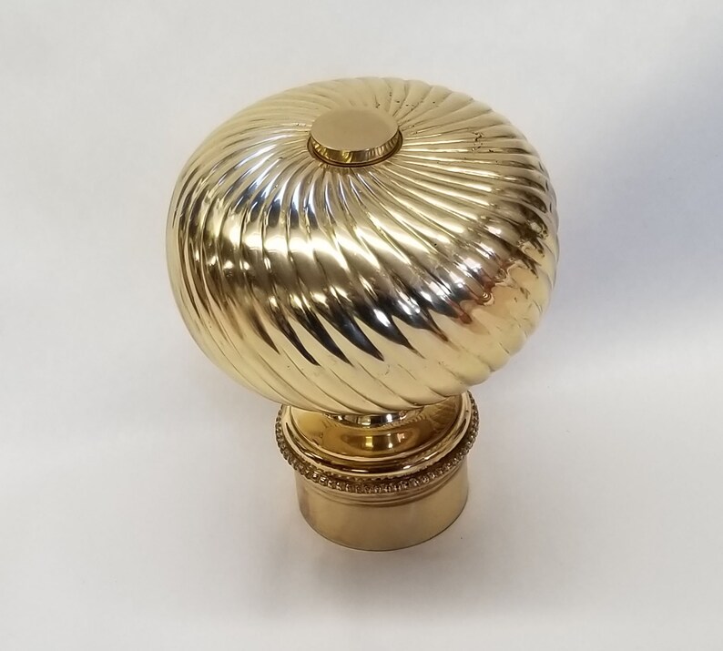 4 Swirl Newel Post Finial Solid Brass Etsy