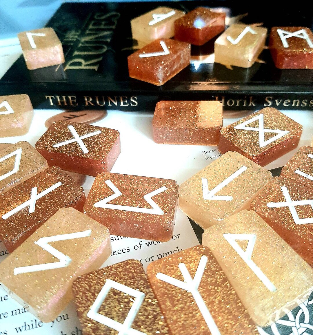 Orange Resin Rune Set - Etsy