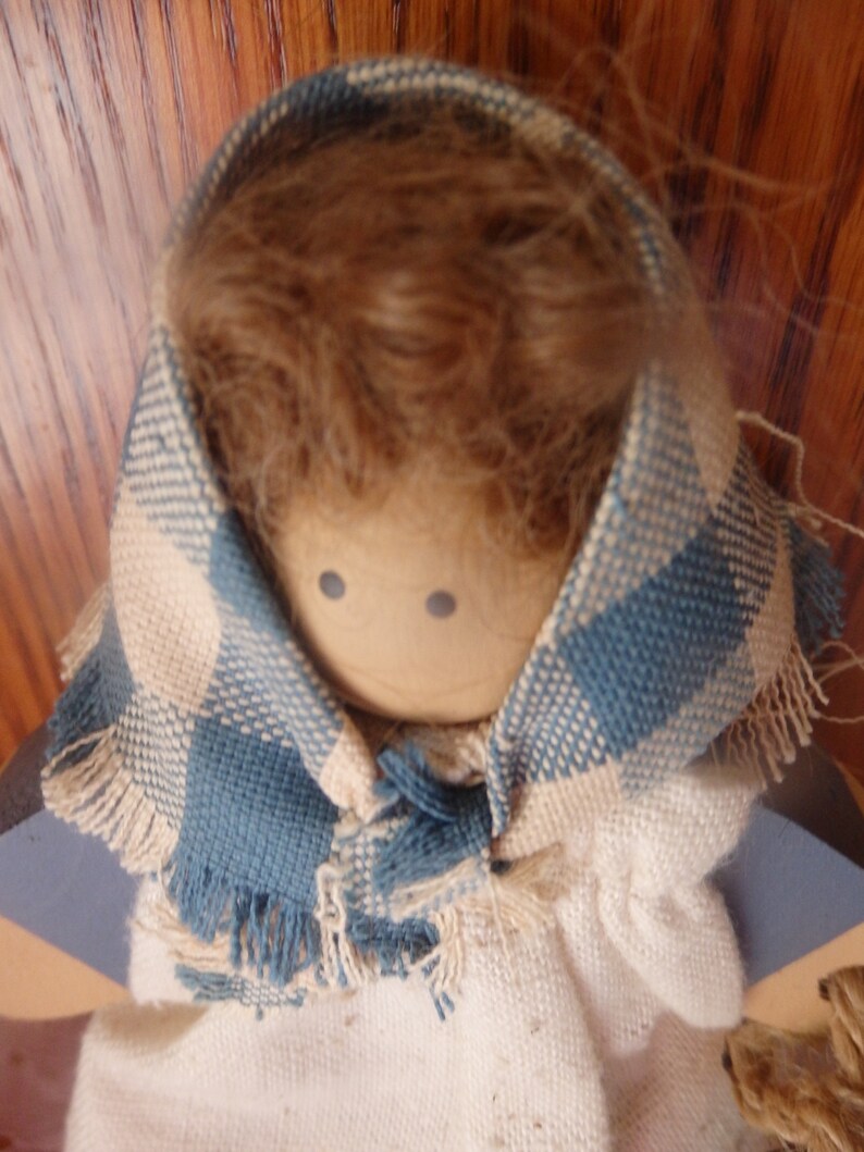 Vintage Lizzy High Folk Art Whimsical Wooden Country Girl Doll 10th Anniversary Collection 1994 image 2