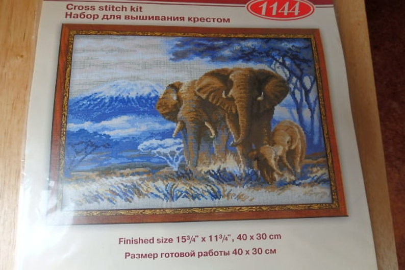 Riolis Cross Stitch Kit Elephant Embroidery Cross Stitch Kit in Russia Unopened Kit