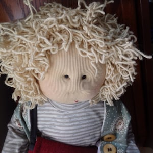 Vintage Little Souls Gretchen Wilson Doll &quot;Georgie&quot; 1989 Signed Boy Folk Art Doll