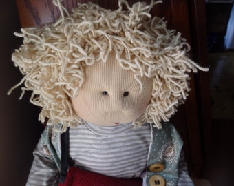 Vintage Little Souls Gretchen Wilson Doll &quot;Georgie&quot; 1989 Signed Boy Folk Art Doll