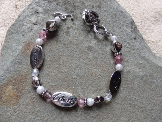 CLEARANCE/SALE  Fashion Charm Bracelet Silver wit… - image 1