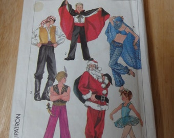 Costumes Adult Children&#39;s Pattern #7651 Simplicity Uncut Vampire Pirate Santa Ballerina