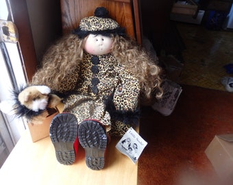 Vintage Little Souls Doll &quot;Ursula&quot; 1998 Gretchen Wilson Folk/Artist Signed Doll OOAK
