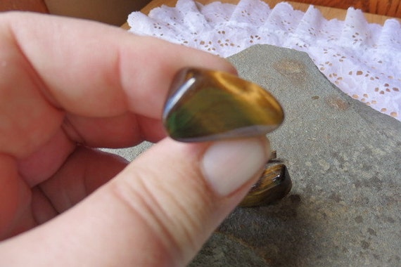CLEARANCE/SALE Vintage Cuff links Tumbled Agate S… - image 4