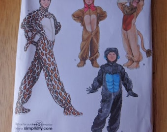 Simplicity Costumes for Children Bear Lion Monkey #2855  Uncut Factory Folded Children Halloween Costumes  Size XS-S-M-L