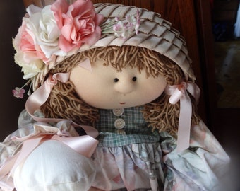 Vintage Little Souls Doll Gretchen Wilson Signed &quot;Amelia&quot; 1995 Folkart Doll