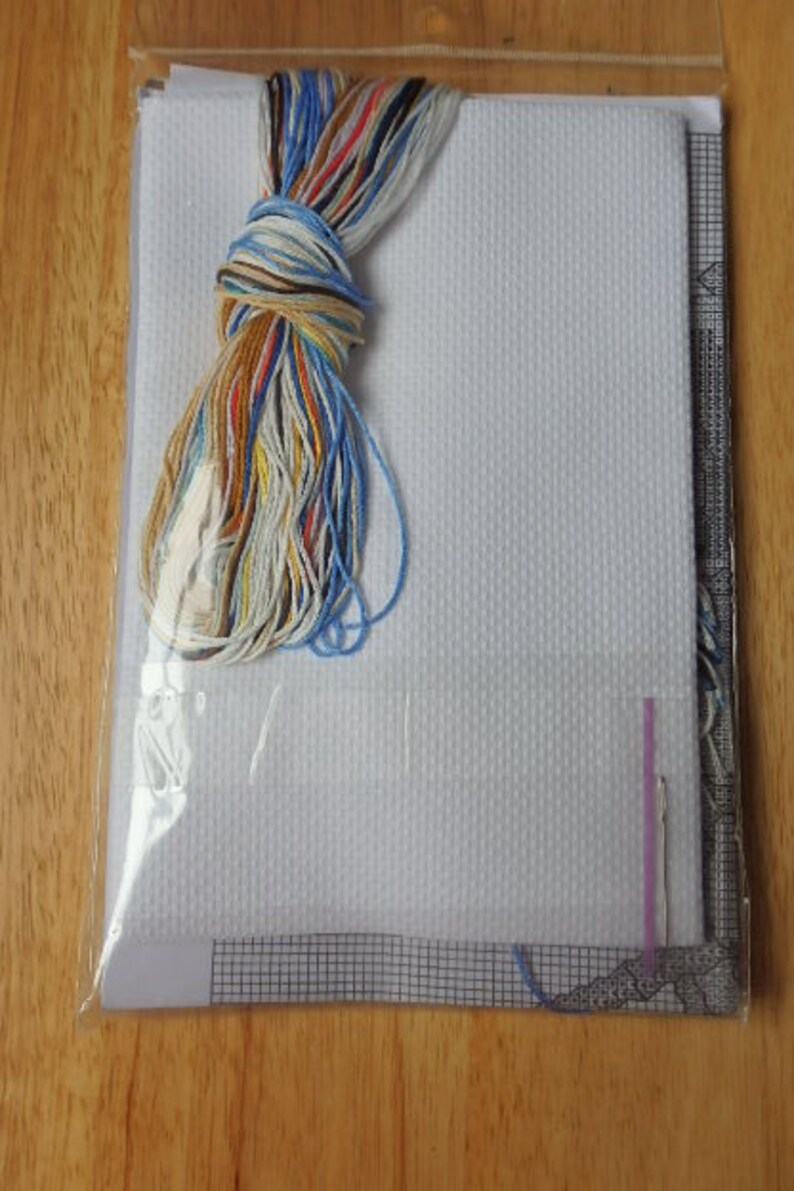 Janlynn counted cross stitch Catch a falling Star Baby Boy Baby Shower Gift Kit Unopened