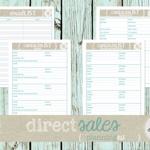 Direct Sales Business Planner Kit: Party Planners &amp; Checklists ...