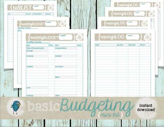 Home Binder Starter Kit: Budgeting Meal Planning Cleaning | Etsy