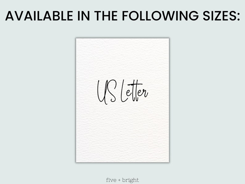 Puede incluir: Una tarjeta blanca con el texto "US Letter" escrito en cursiva negra.