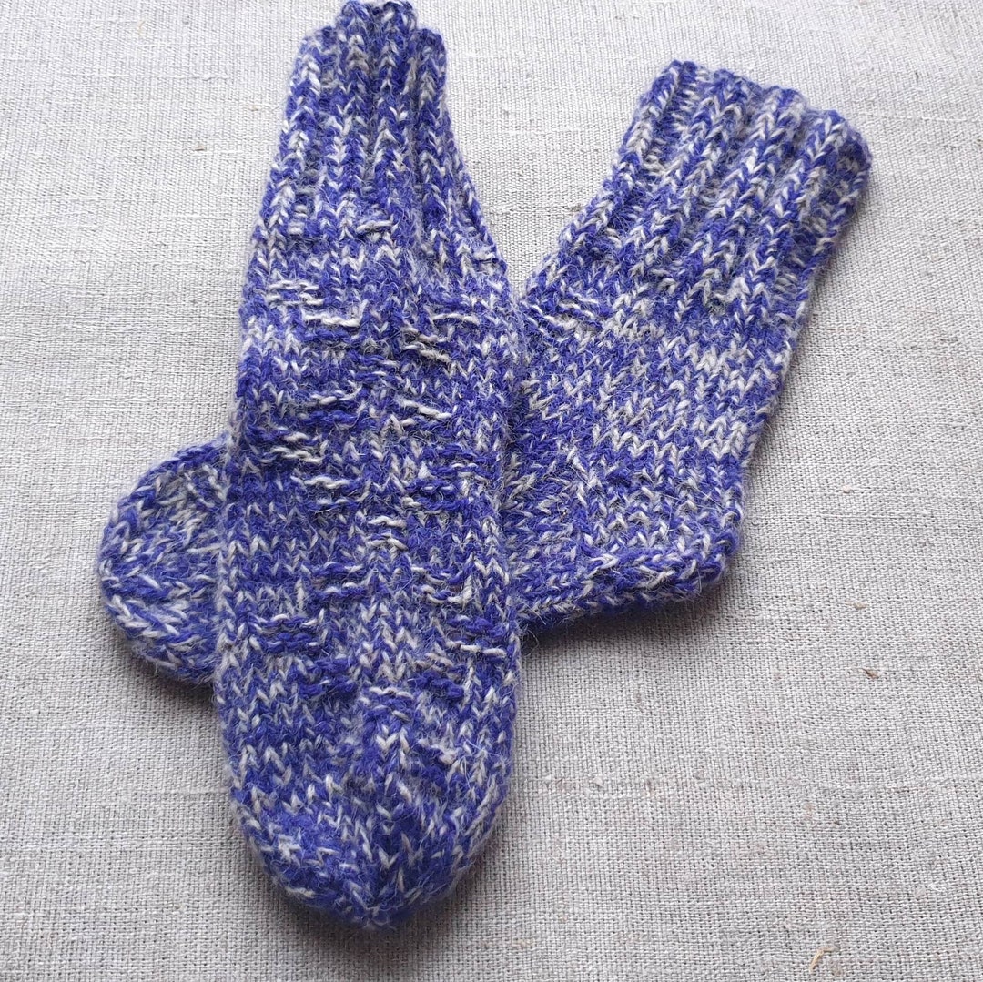 Hand Knitted Children Socks Size Toddler UK 8 EU 25 Foot Lenght 16 Cm