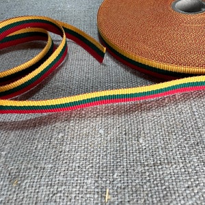 Lint Litouwse nationale vlag lint land vlag baltische staten geel groen rood 10 mm en 15 mm