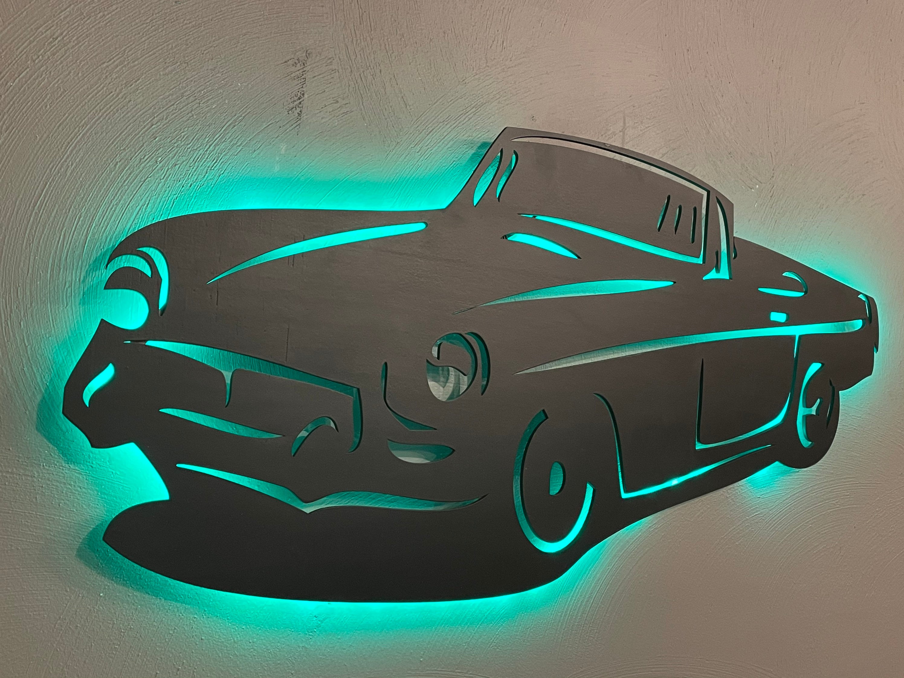 Lighted LED MG MGB Garage Wall Art Etsy