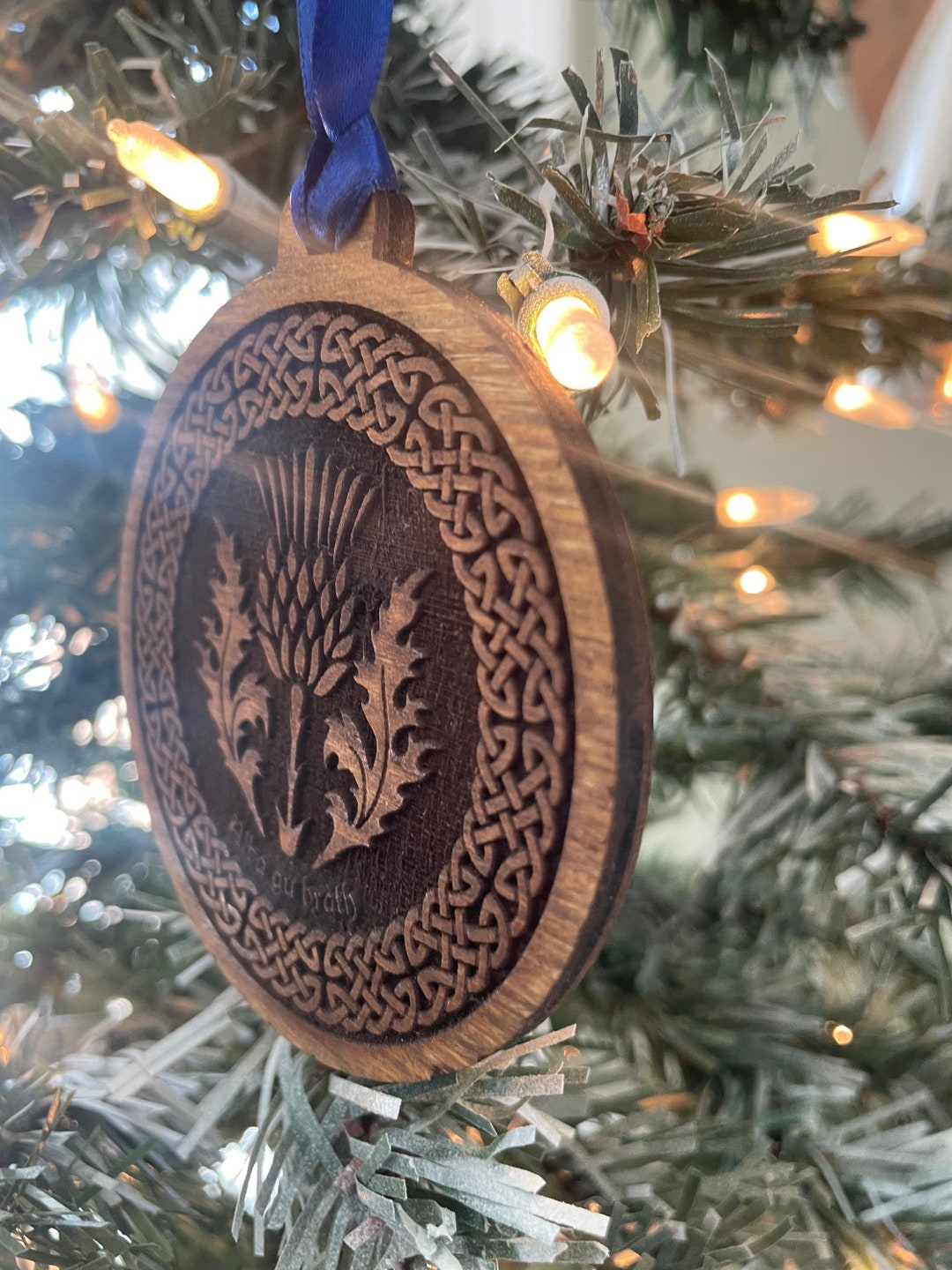 Scottish Thistle Christmas Tree Ornament Alba Gu Brath Etsy