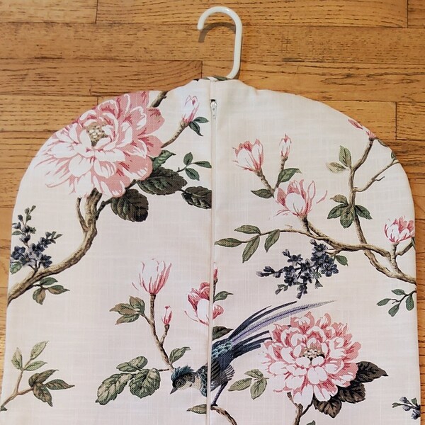 Beautiful Pink Rose Garment Bag,  Hanging Garment Bag