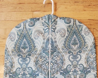 Turquoise  Blue Medallion Garment Bag,  Weekender,  Woman's Travel