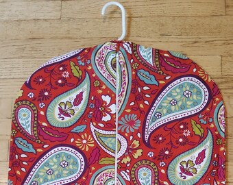 Women's Red Paisley  Hanging Garment Bag