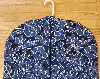 Indigo Floral Women's Hanging Garment Bag