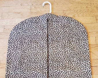 Leopard Print Hanging Garment Bag, Garment Bag