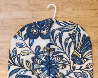 Blue Floral Women's Hanging Garment Bag