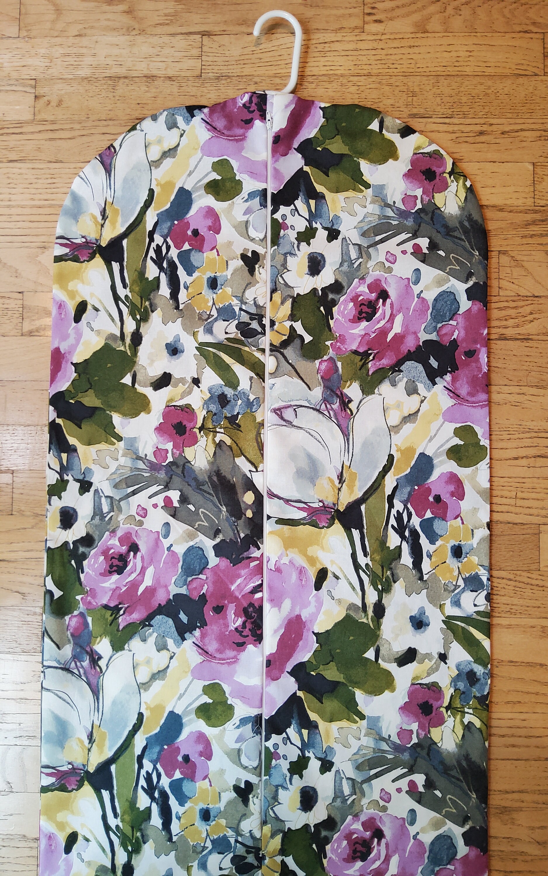 Hanging Garment Bag, Brilliant Floral Garment Bag, Weekender Etsy