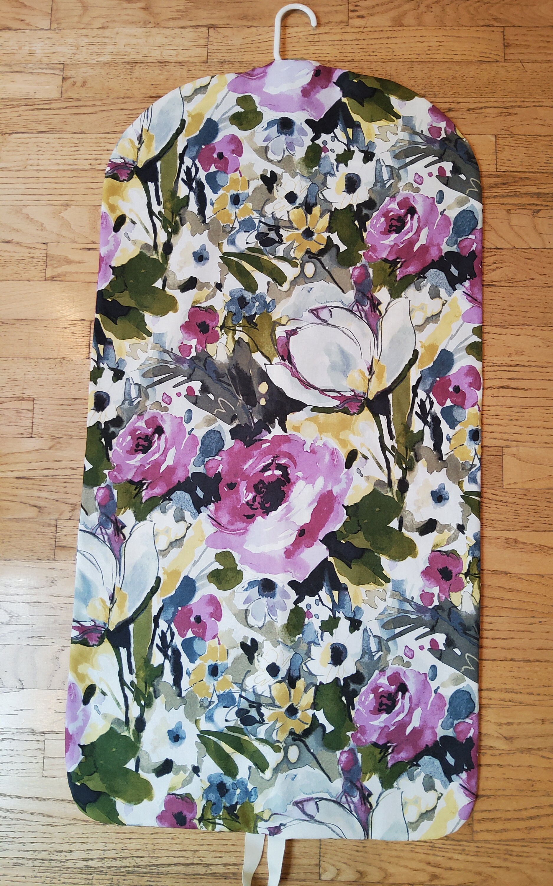 Hanging Garment Bag, Brilliant Floral Garment Bag, Weekender Etsy