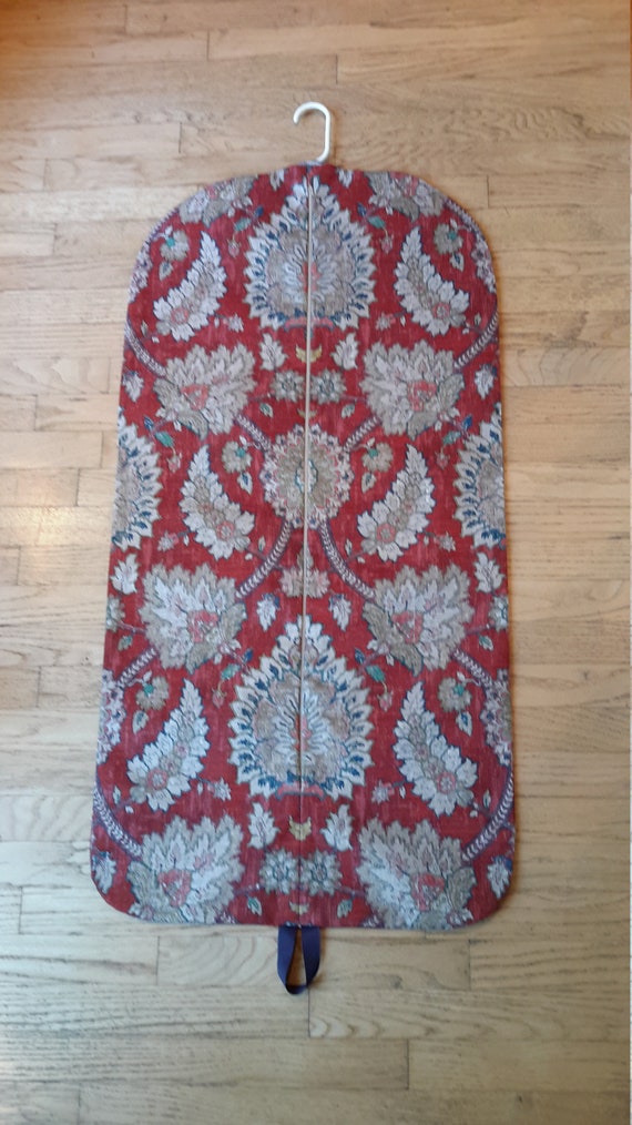 Carry It Well Womens Navy Paisley Medallion Hanging Garment Bag