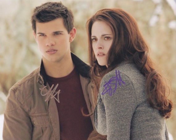 Kristen Stewart And Taylor Lautner Original Hand Signed 8x10 Etsy