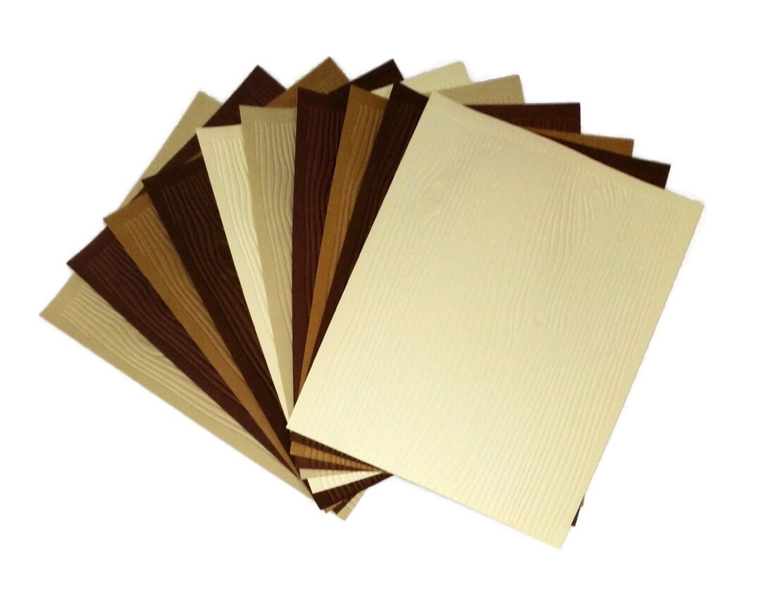 10 WOOD GRAIN Lumber Embossed A2 Card Fronts Recollections Nostalgia