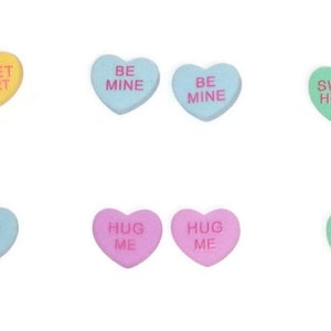 CONVERSATION HEART Post Earrings Jewelry Set - Handmade USA - You Choose Color