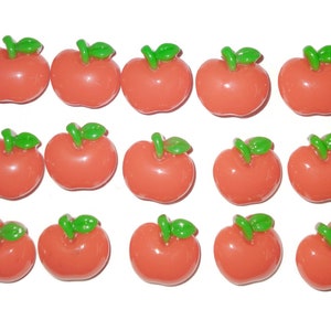 APPLE FRUIT Thumb Tacks 15pc Kitchen or Teacher Handmade Decorative Office Bulletin Board Pins