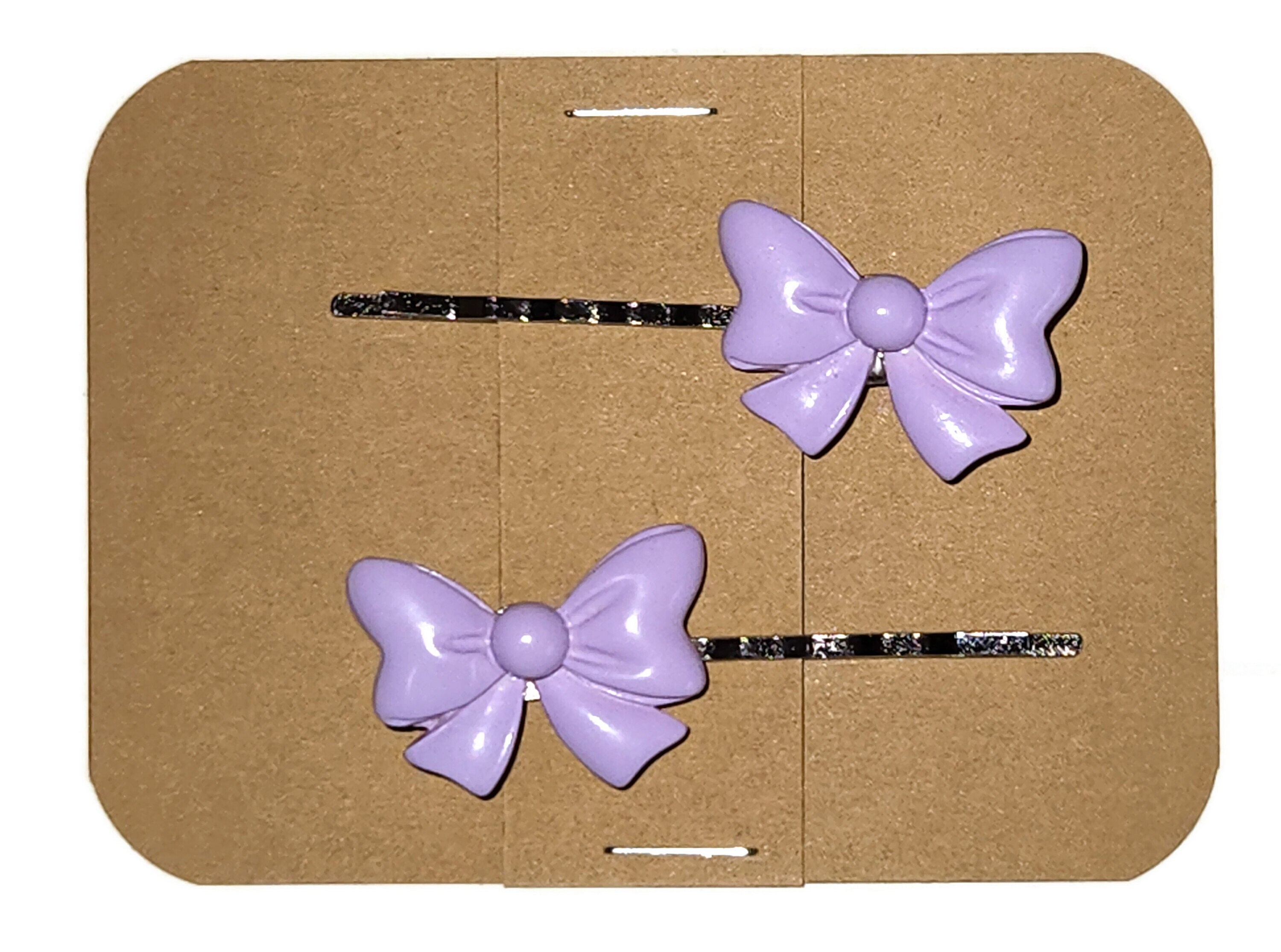 Set De Barrettes Et Pinces à Cheveux En Résine Avec Nœud - Couleur Vert/marron - Neuf Avec étiquettes