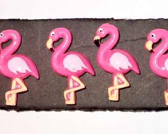 10 X Handcrafted Flamingo notice cork message board pins 25 mm 