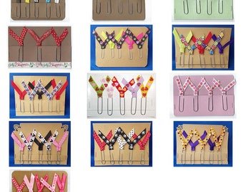 Ribbon Paper Clip Planner Book Mark Sets - You Choose Design - Handmade