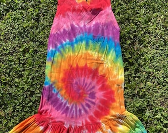 Sleeveless Dress Adult Medium Handmade Tie Dye DYED and READY to Ship