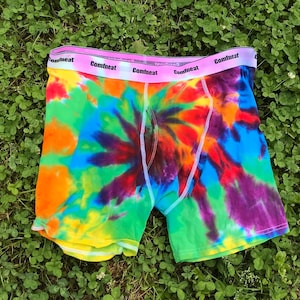 Boxer Briefs Custom Tie Dye Adult Small to 5X. (You choose tie dye style and colors)