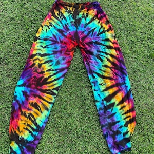 Harem Pants Womens (Yoga, Hippie, Aladdin, Genie) Adult ONLY S and M ONLY Run SMALL Custom Made Tie Dye.  (S-3X in Other Listing)